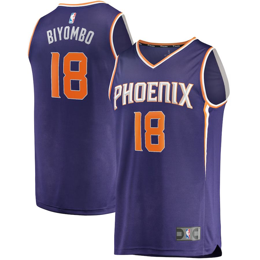 Men Phoenix Suns #18 Bismack Biyombo Fanatics Branded Purple Fast Break Replica NBA Jersey